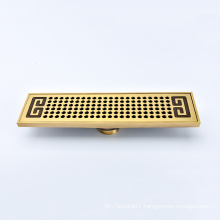 Bathroom Wetroom Grate Linear brass Shower Odor-resistant Floor Drains Shower Siphon Cover